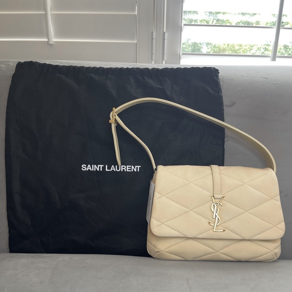 ๐SOLD๐ NWT Yves Saint Laurent Le 57 Suede Leather Quilted Shoulder Bag - Picture 5 of 7